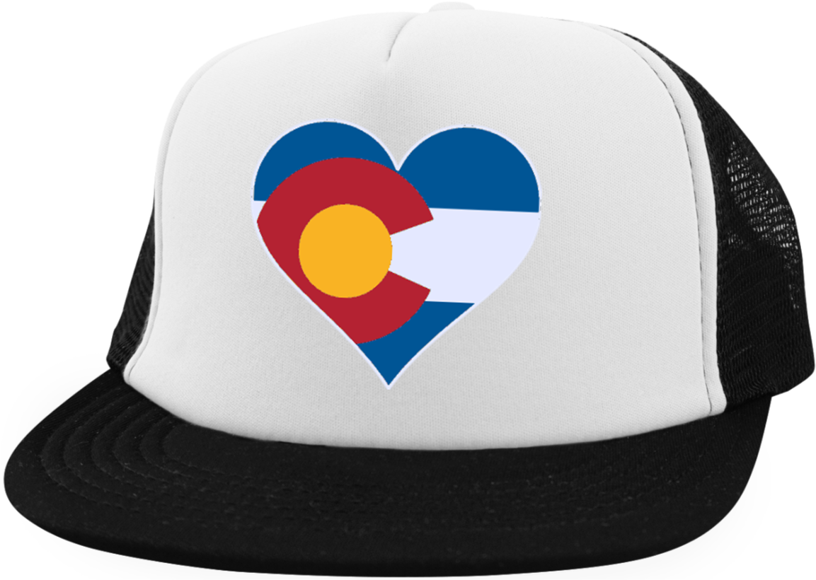 Heart Colorado Logo Trucker Hat With Snapback Png Colorado - Cheer Mom - Trucker Hat With Snapback (1155x1155), Png Download