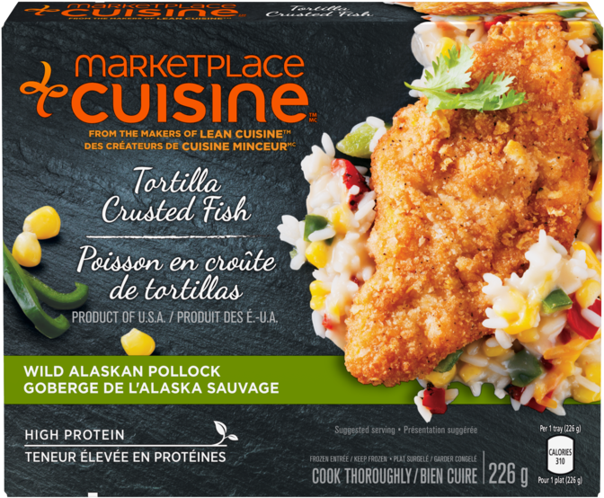 Alt Text Placeholder - Lean Cuisine Marketplace Tortilla Crusted Fish (675x675), Png Download