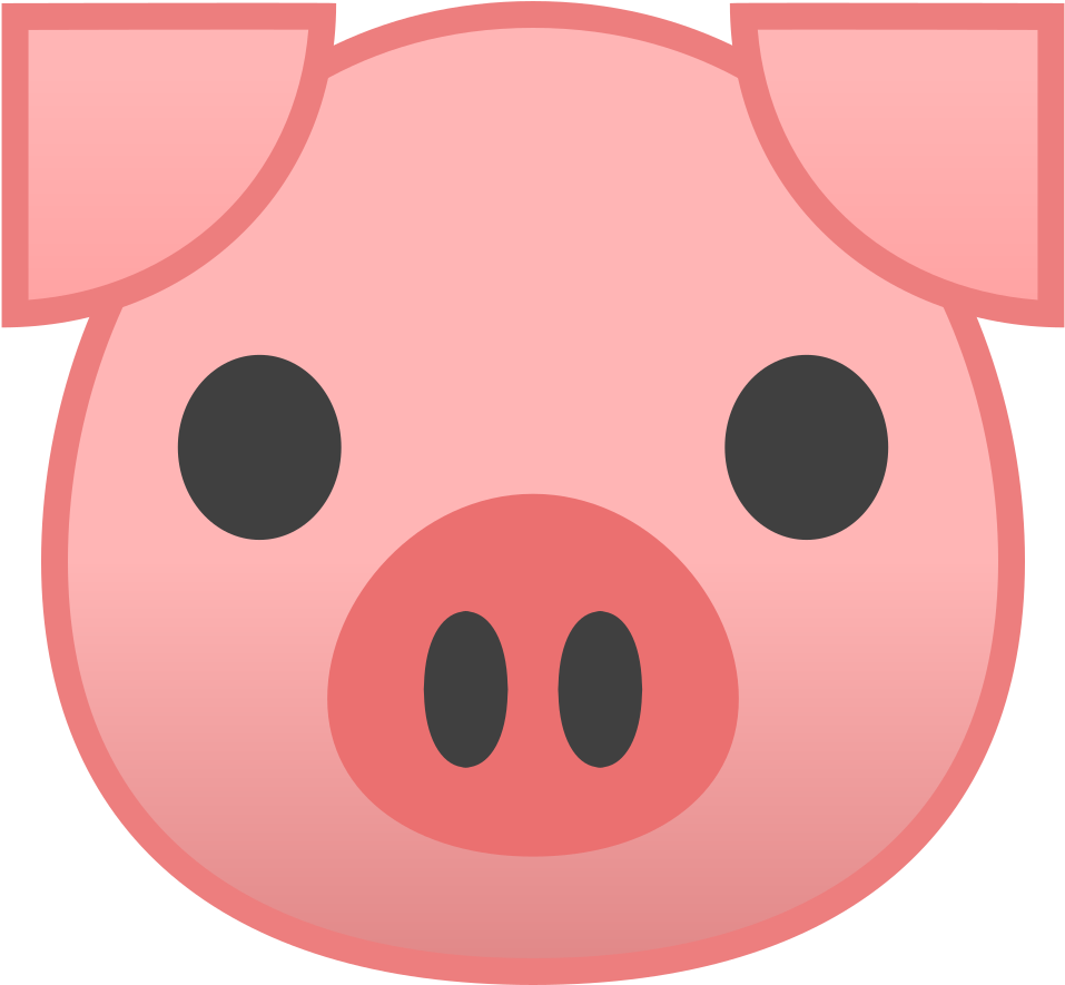 Pig Face Png - Puerco Emoji (1024x1024), Png Download