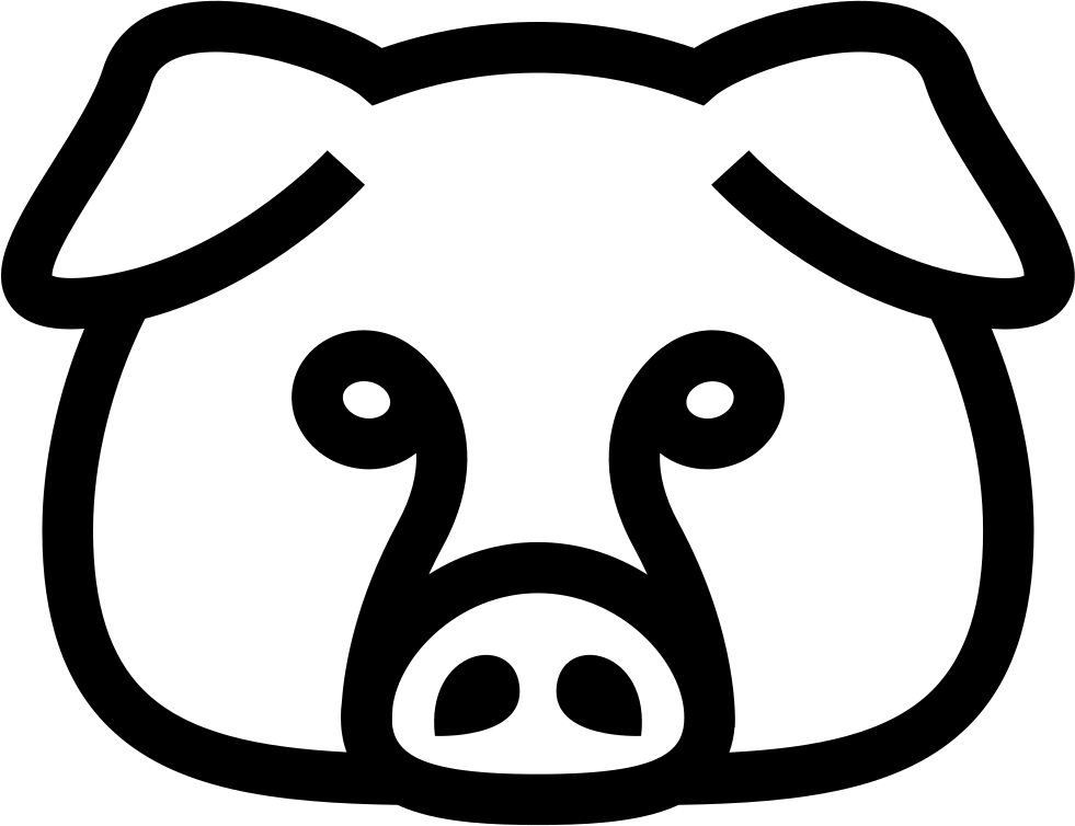 Pig Face Outline - Nation Of Sheep Ruled By Wolves Owned (981x754), Png Download