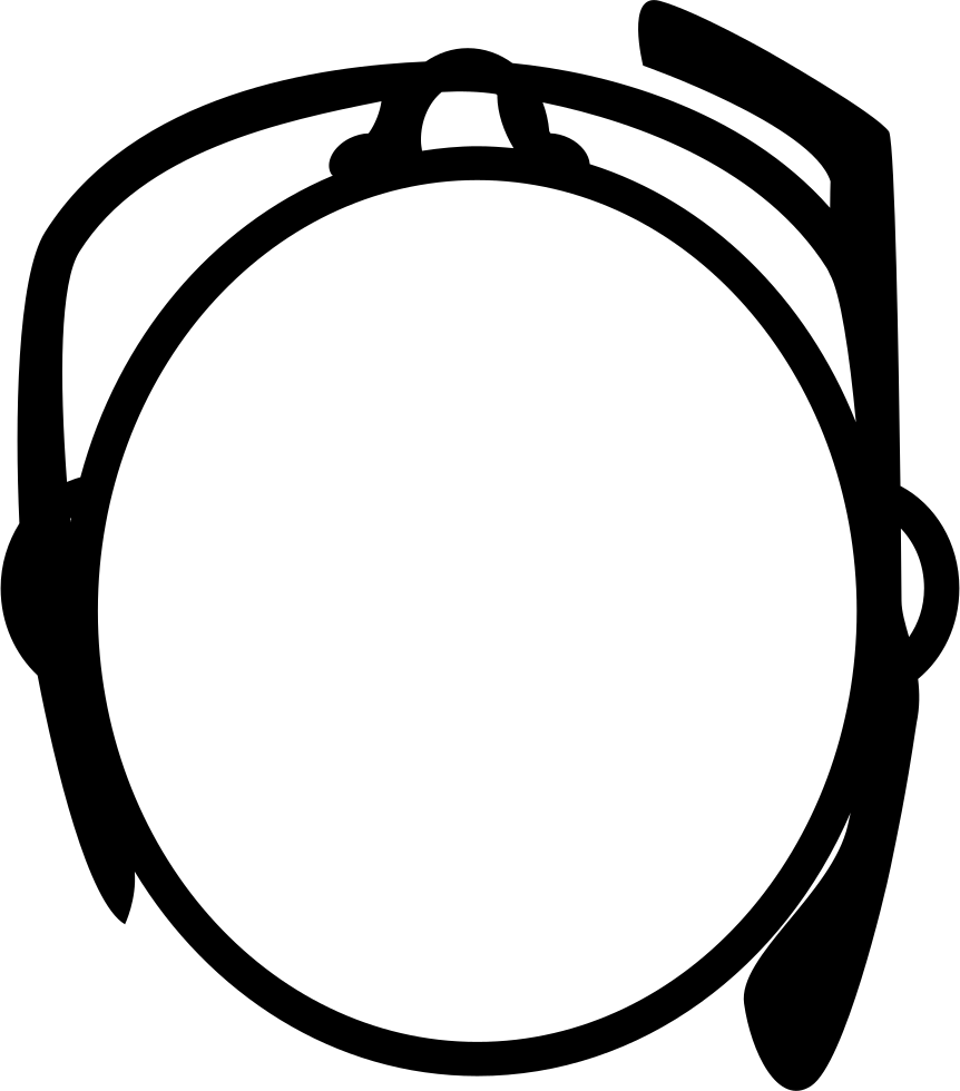Google Glasses On A Head From Top View Comments - Head Top View Png (862x980), Png Download