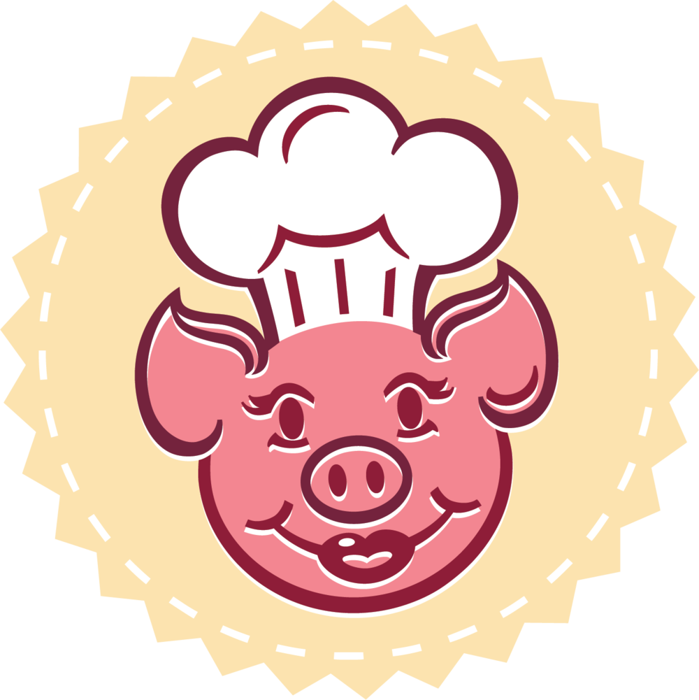 2017 Pig Face Logo - Ruthie's Rolling Cafe (1000x1001), Png Download