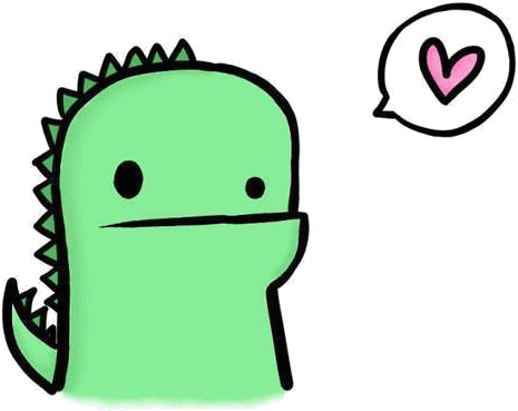 Transparent Bubblegum - Cute Drawings Of Dinosaurs (500x516), Png Download