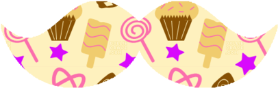 I Bigbang Vip Pattern - Png Mustache (500x255), Png Download