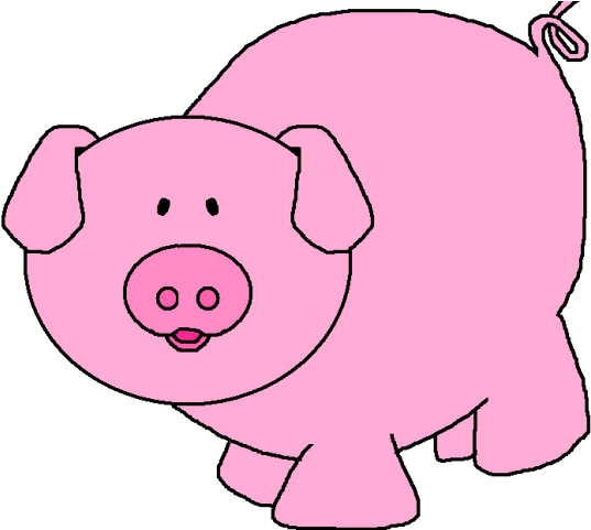 Clip Art Of A Pig (640x480), Png Download