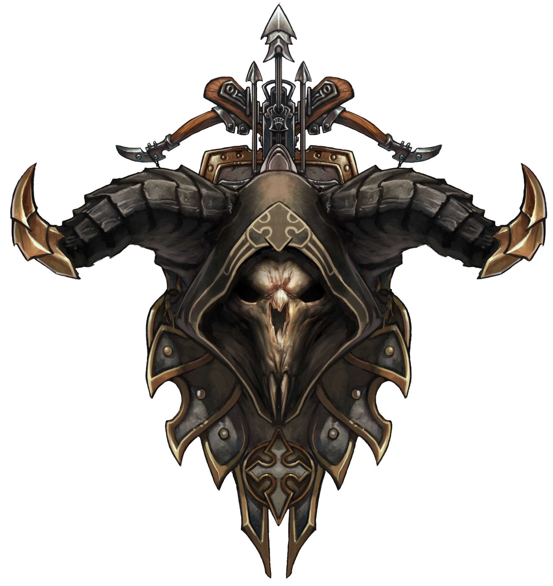Spielbericht Der Demon Hunter Und Die Beta Indiablo - Diablo 3 Demon Hunter Crest (1875x1986), Png Download