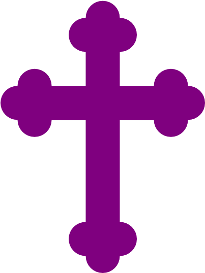 Pink Cross Clip Art - Purple Cross Clip Art (402x595), Png Download