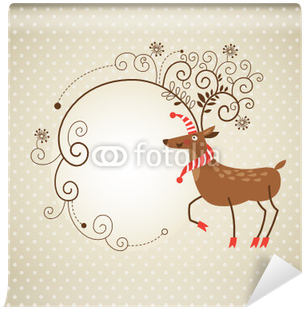 Christmas Deer, Greeting Card - Christmas Day (400x400), Png Download