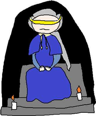 The/a Firekeeper Of This Game , She Protects The Bonfire - Cartoon (329x400), Png Download