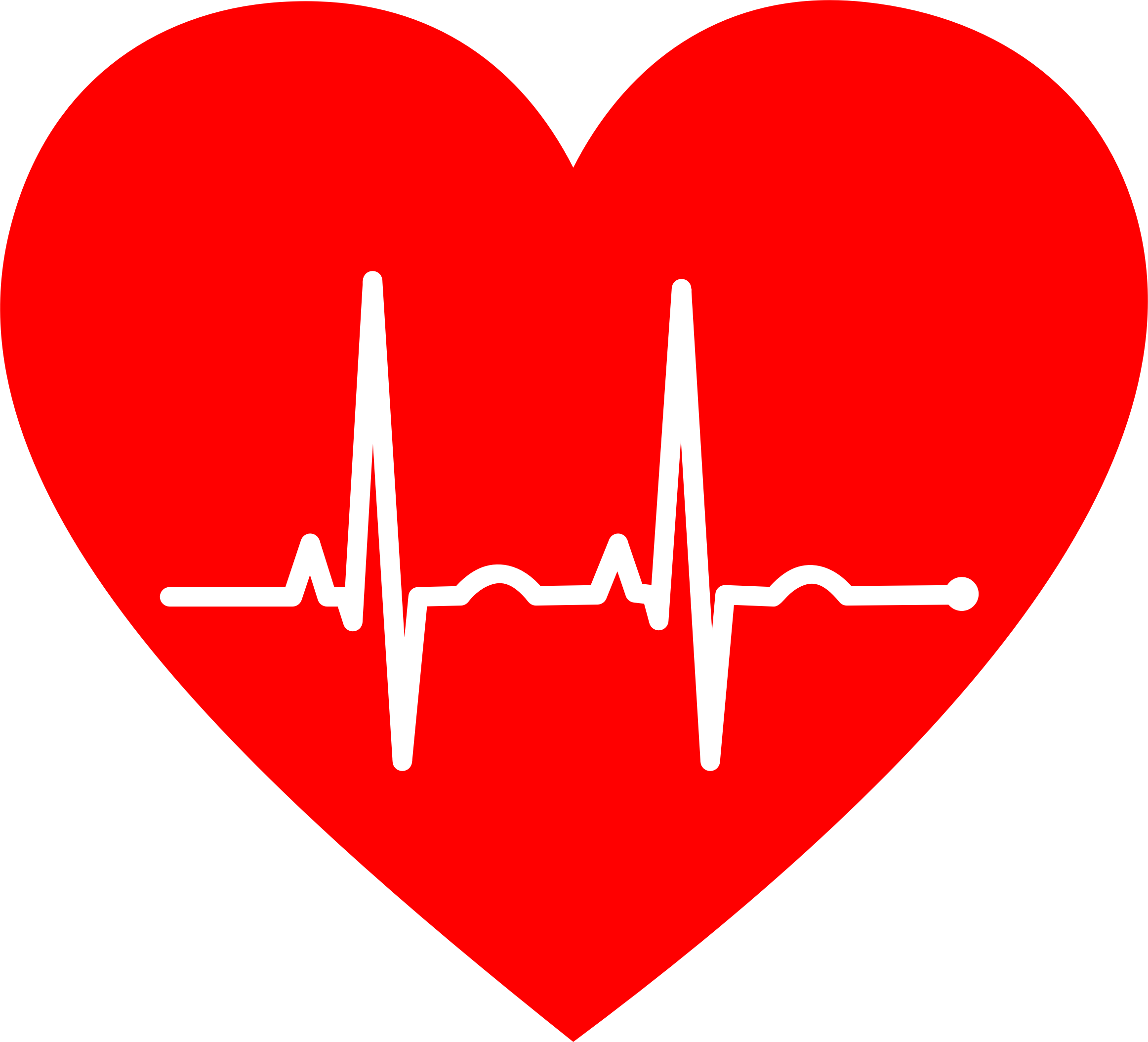 Ekg Heart Image Free - Heart With Ekg Line (2324x2108), Png Download