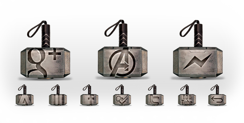 Martello Di Thor Tattoo (792x400), Png Download