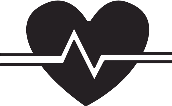 Collection Of Healthcare Black And White - Heart Rate Clip Art (600x600), Png Download