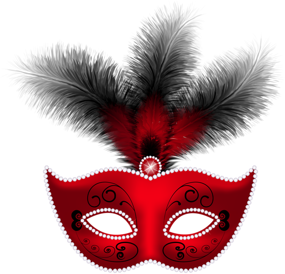 Red Masquerade Mask Vectors (500x480), Png Download