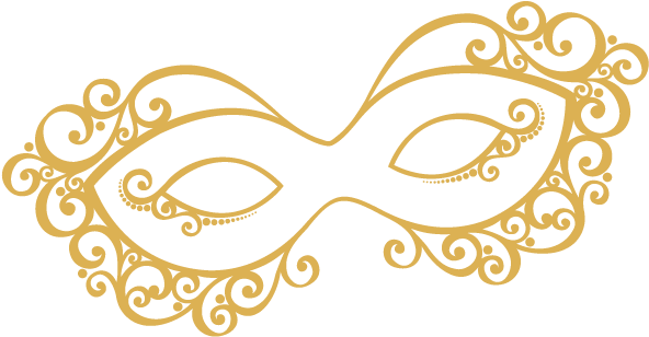 Banner Freeuse Stock Collection Of Gold High Quality - Gold Masquerade Mask Clipart (600x350), Png Download