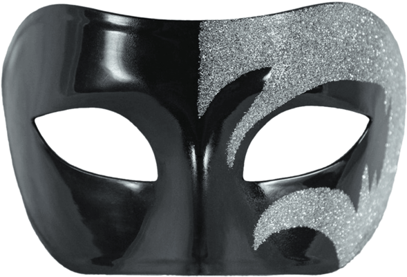 Blacl Masquerade Mask Png (600x600), Png Download