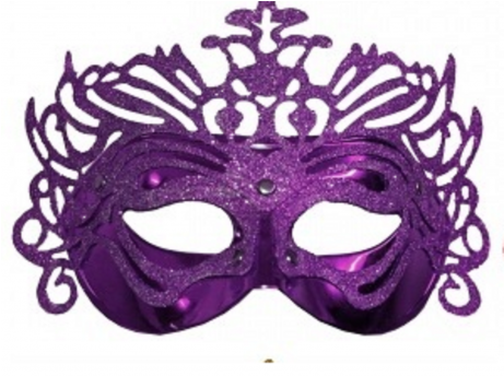Masquerade Silver Glitter Venetian Ball Mask (460x460), Png Download