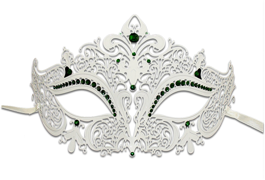 White Masquerade Mask Png (1001x622), Png Download