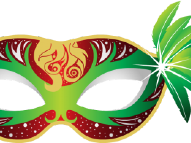 Carnival Mask Clipart Harlequin - Mardi Gras Masks Clipart (640x480), Png Download