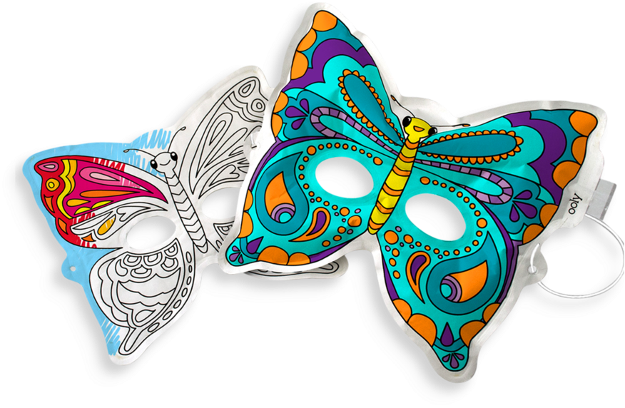 Inflatable, Paper Butterfly Mask From 3d Colorables - 3d Inflatable Butterfly (400x400), Png Download