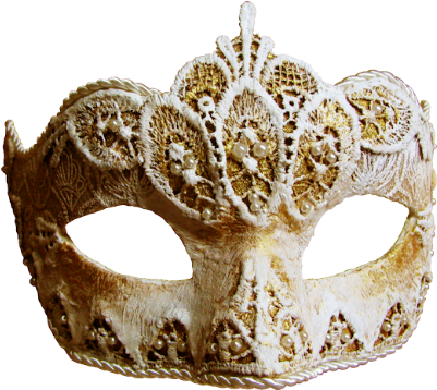 Beaded Lace Mask - Mask (462x380), Png Download