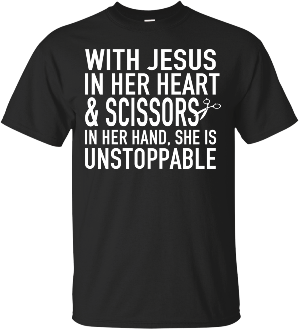 With Jesus In Her Heart And Scissors In Her Hand She - Friends Cruise T Shirts (1155x1155), Png Download