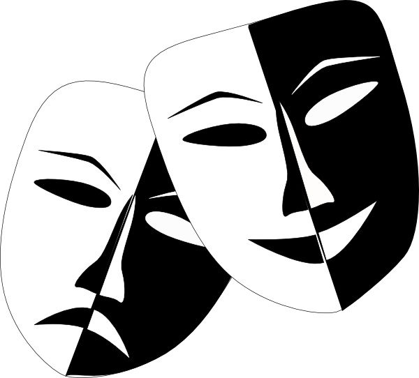 Masquerade Masks Clip Art - Theatre Masks (600x542), Png Download