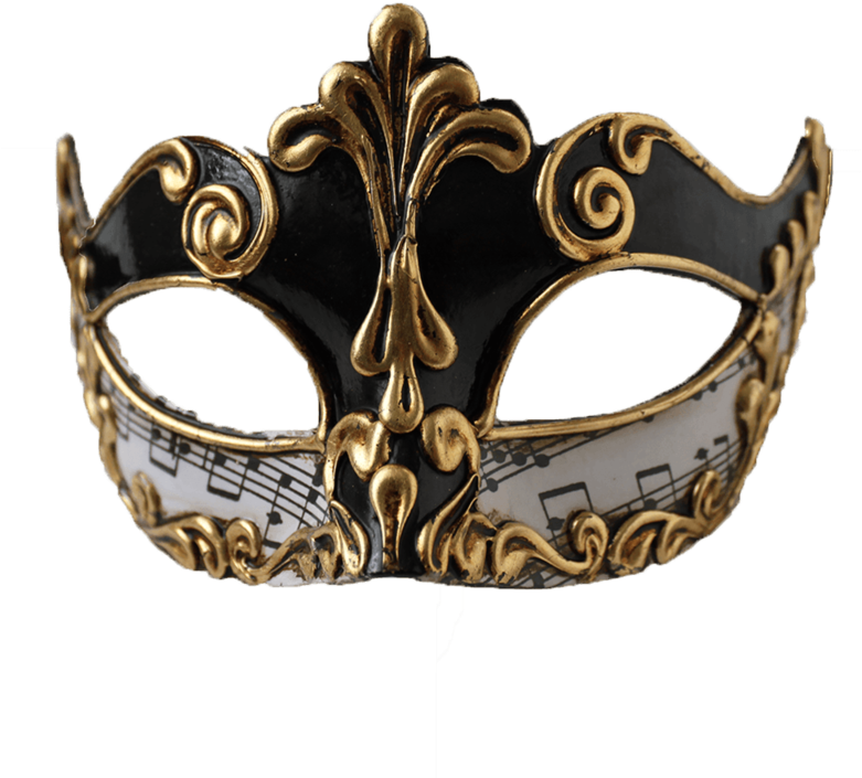 Black Venetian Carnival Colombina Mask - Colombina Mask (500x500), Png Download