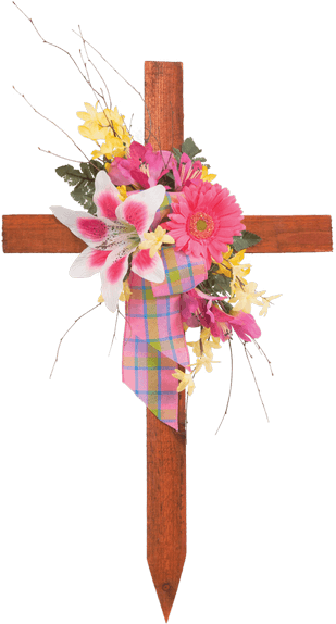 Silk Cemetery Cross - Cemetery (500x611), Png Download