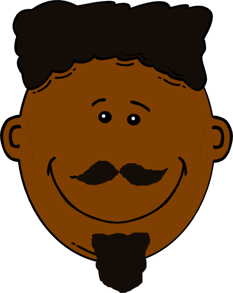 How To Set Use Black Man With Face Hair Svg Vector (474x596), Png Download