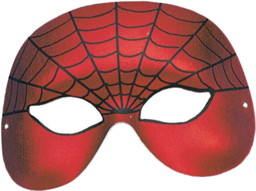 Spiderman Mask Png - Superhero Transparent Eye Mask Cliparts (500x793), Png Download