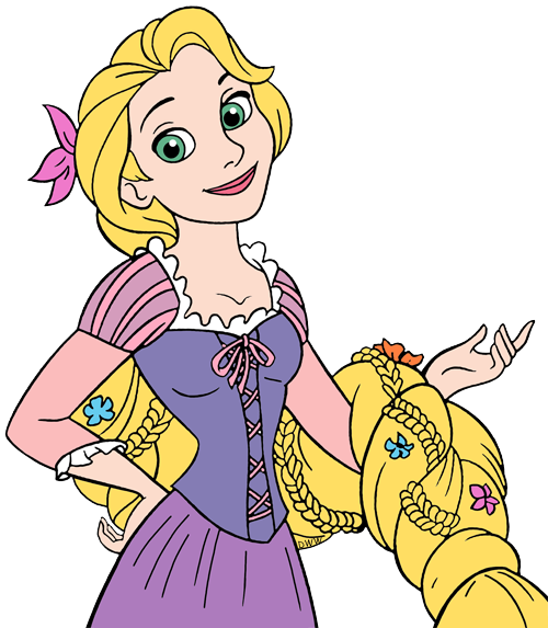 Clip Art Rapunzel (500x573), Png Download