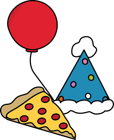 Clip Art Transparent Stock Party Clip Art Image - Pizza Party Png Clipart (368x450), Png Download
