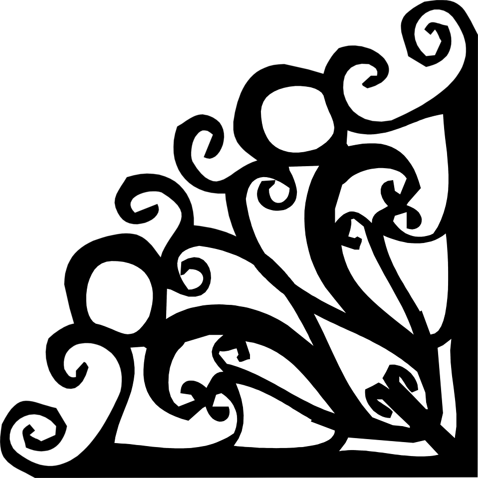 Fancy Corner Border Png Clipart Black And White Download - Night-born And Also The Madness Of John Harned, When (958x958), Png Download