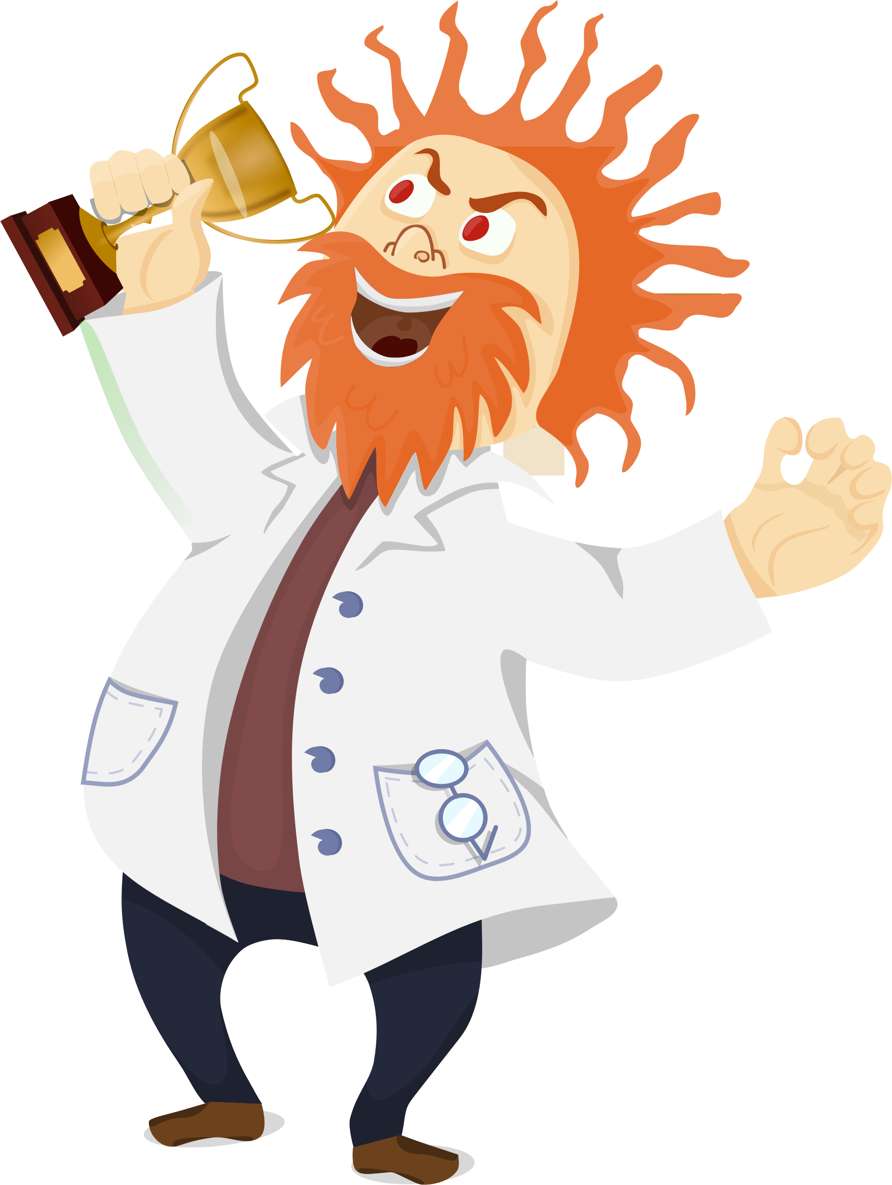 Mad Scientist Science Laboratory Download Free Commercial - Scientist Png (565x750), Png Download