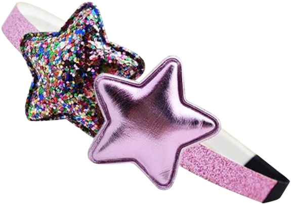 Pink Star Princess Headband - Heart Shape Arrival Fashion All Season Hair Accessories (600x600), Png Download