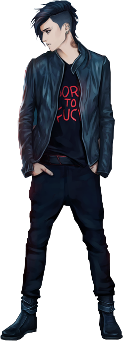 Castiel Is A Young Lad In His Late Teens, 5'11 In Stature, - Andy Biersack Full Body (248x688), Png Download