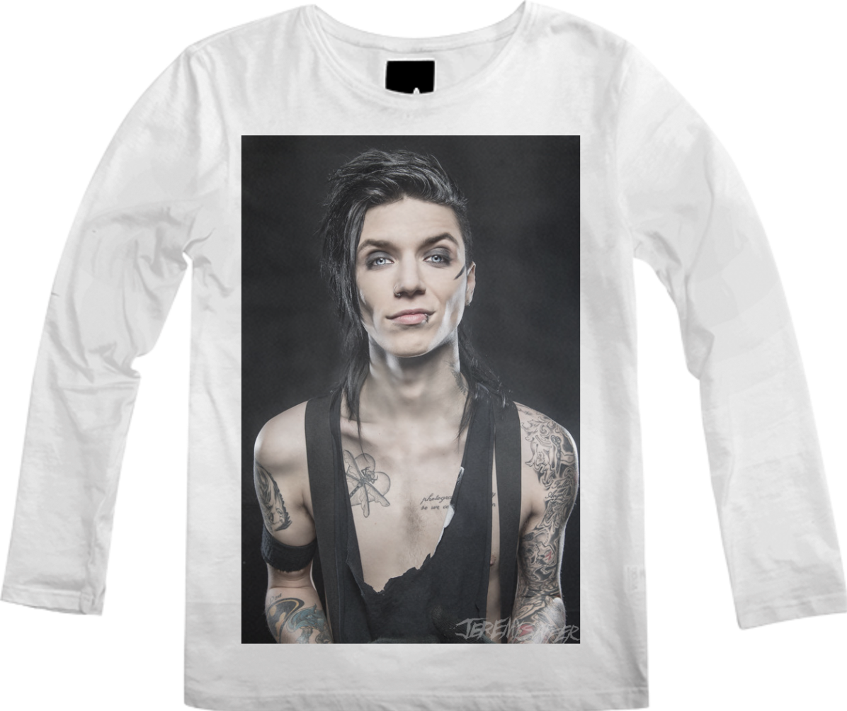 Shop Andy Biersack Winter Shirt Long Sleeve Shirt By - Andy Biersack X Reader Lemon Wattpad (1196x1004), Png Download