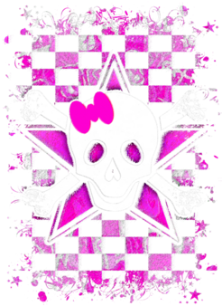 Pink Star Skull - Illustration (674x518), Png Download