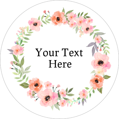 Watercolour Flower Circle (400x400), Png Download