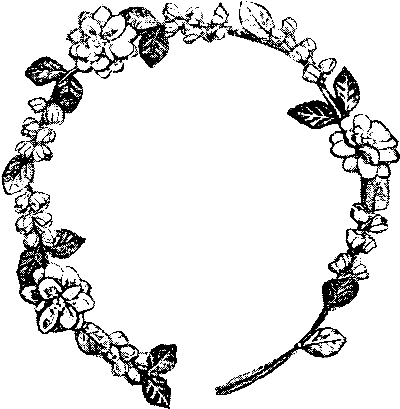 This Is Another Vintage Floral Wreath Design Digital - Vintage Black Flowers Png (446x450), Png Download