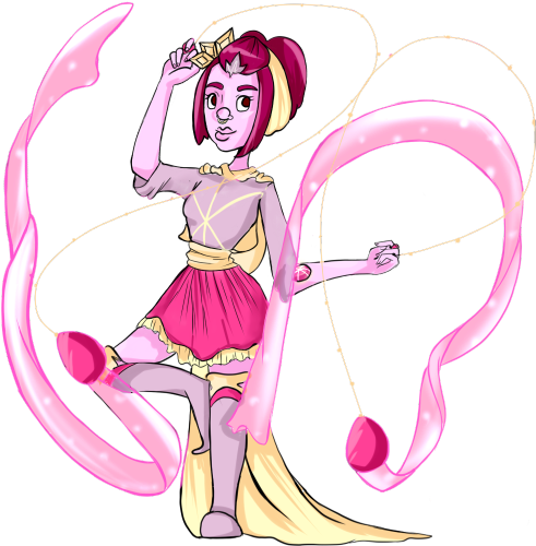Whoops, Sloppy Photo Of My Gemsona, Pink Star Sapphire - Cartoon (500x500), Png Download