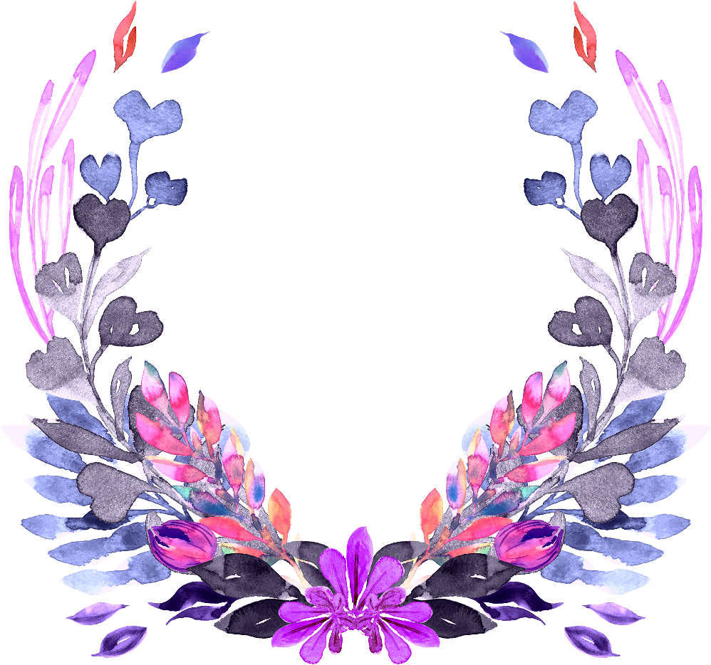 Floral Wreath Frame Flowers Floralwreath - Portable Network Graphics (1024x1024), Png Download