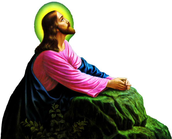 Jesus Prayer At Night (627x480), Png Download