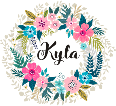 Flower Wreath Name Decals - Logo Design Wedding Planner (480x480), Png Download