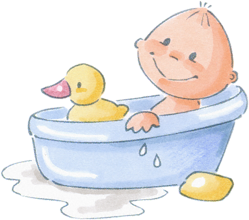 Picture Transparent Library Baby In Png Pinterest Babies - Baño Del Recien Nacido Dibujos (500x459), Png Download