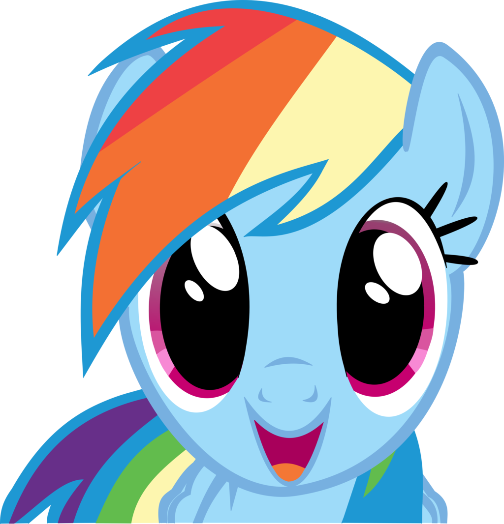 Rainbow Dash By Nero Narmeril-d5usz5a - My Little Pony Rainbow Dash Face (1024x1066), Png Download