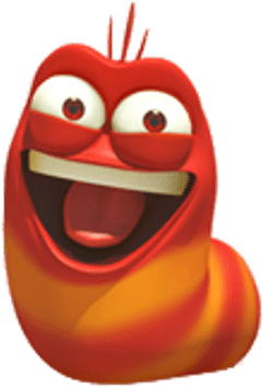 Larva Red Happy - Larva Png (400x400), Png Download