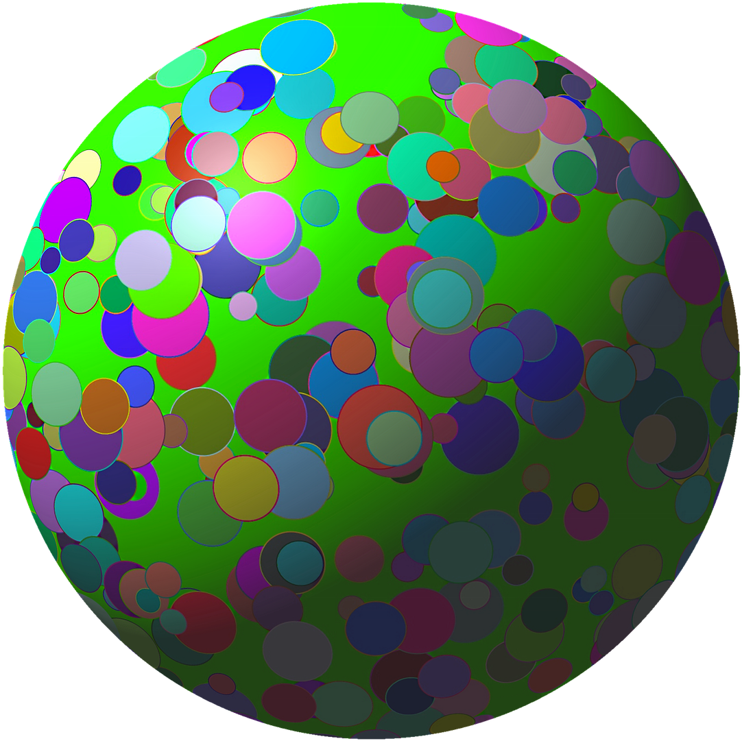 Confetti Sylvester Carnival Ball Transparent Image - Green Happy Birthday Confetti Round Ornament (1280x1216), Png Download