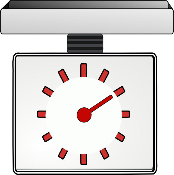 Graphic Freeuse Stock Weighing Reading Clip Art At - Scales Clipart (594x600), Png Download
