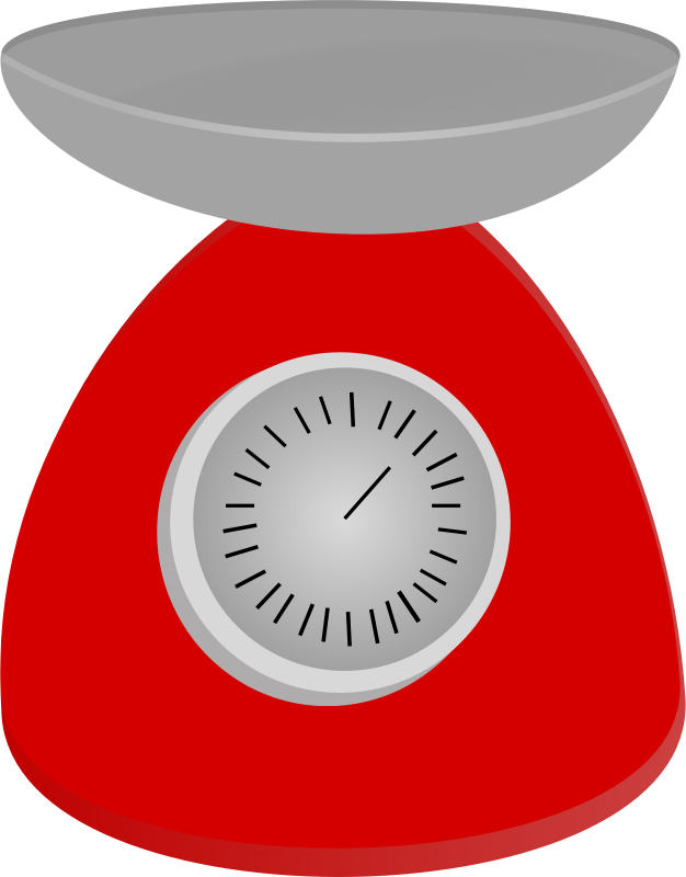 Red Analog Scale Medium Image Png - Weighing Clip Art (626x800), Png Download